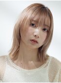 二俣川_レディース_セミロング_レイヤー_ブリーチ_ハイトーン