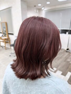 オールバイオー(Owl by oOo) ゆるふわボブ×ピンクベージュ