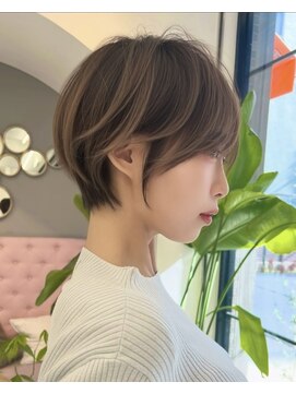 サンド 大阪梅田(sand) オリーブグレー/ココアベージュ/クラゲヘアー/マッシュショート