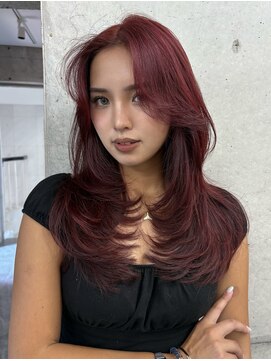 サイン 表参道(SIGN) 20代30代お洒落海外レイヤースタイル透明感グレージュカラー