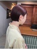コンパクトボブ+赤葡萄カラー