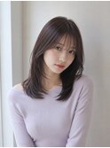 ミディアムレイヤー×ストレート20代30代40代丸顔面長池袋