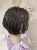 小顔 ショート ボブ 前下がり くびれショート