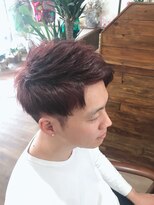 ラグリリーフ(Rug Relief)&nbsp;ボルドーレッド×ツーブロック刈り上げ