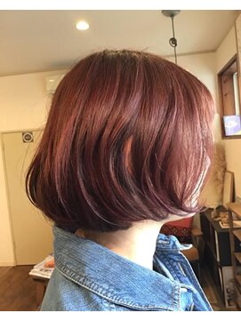 カミリー(Kamily) 美髪★ツヤツヤピンクレッド★ミニボブ#秋髪#ボブ