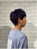メンズ/カット/ブリーチ/ハイトーンカラー/センターパート