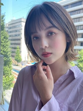 グーフィートーキョー 銀座(Goofy Tokyo) インナーカラー/イヤリングカラー/ベージュ/ボブ/耳かけ/外ハネ