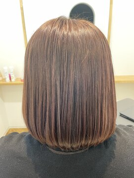 フィルブラン(fil blanc) 白髪ぼかし♪ミルクティーピンク