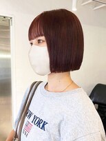 アイティー バイ アルバム 中野店(IT by ALBUM)&nbsp;赤髪ボブ_チョコレートプリカール大人ガーリー_ba411391