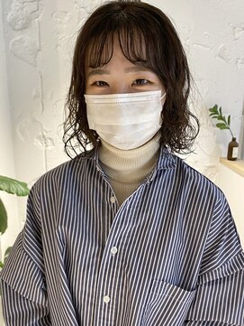 コフィー バイ メルト 吉祥寺(cofy by melt) 【三ツ井純】グレージュカラーダークトーンボブパーマ前髪パーマ