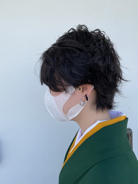 卒業式ショートヘアセット