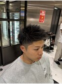 メンズビジネスフェード束感マッシュショートツイストF