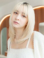 ケアリー 成増(Carelly)&nbsp;大人かわいい前髪セシルカットココアブラウンフリンジウェーブ