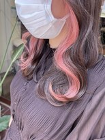 アン(Hair make un)&nbsp;【インナーカラー】ペールピンク♪