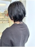ショート×ネイビーブルー