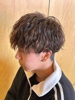 ニアウ 高崎店(Niau)&nbsp;メンズマッシュツイストスパイラルパーマ群馬高崎眉毛