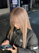 マニア(mania.)&nbsp;ミルクティーベージュホワイトベージュハイトーンダブルカラー