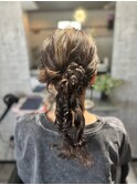 編みおろしツインスタイル