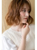 フレンチガーリーハイトーンカラーゆるふわボブ314X戸頭10代20代