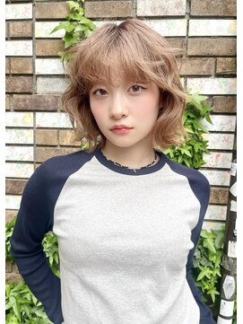 ノース イースト 高円寺店(north east) ハイトーンボブ/ミルクティーベージュ/高円寺