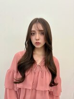 ヒュー 広島(HEW)&nbsp;20代30代ガーリーシースルーレイヤーカットダークブラウン