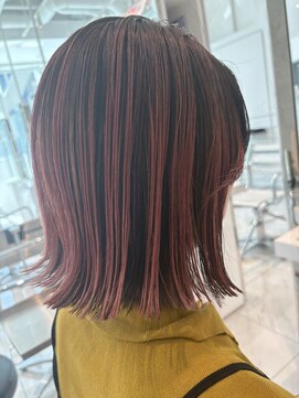 ヘアーアンドメイク ニューヨークニューヨーク 姫路店(Hair&Make NYNY) コントラストが効いたワンレンボブ