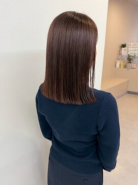 エトレ(etore) 切りっぱなしミディアム/モカブラウン/髪質改善