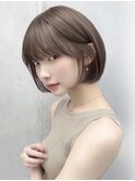 韓国/小顔/黒髪/ココアベージュ/銀座/ショートボブ