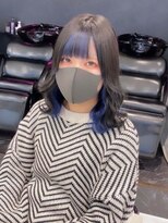 ワンズオゼ 渋谷(ONE's oze) ハイトーン/ダブルカラー/クラゲヘアー/オリーブグレー/小顔/