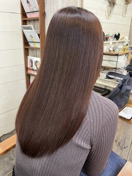 カット/ロングヘアー/髪質改善ストレート/カラー/トリートメント