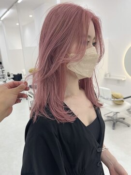 アイニ 天王寺アポロ店(aini) カラーハイライトハッシュカットレイヤーカットボブ髪質改善