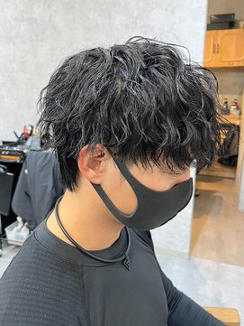 エルマーク 梅田(L-MARK) マッシュヘア/波巻きパーマ/men's/スパイラルパーマ