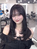 ラベル 渋谷(LAVEL)&nbsp;レイヤーカット×ブリーチなしラベンダーアッシュ