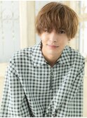 ハイトーンカラーくせ毛風ラウンドマッシュパーマa小山10代20代
