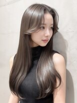 ジーナ セントラル銀座(Zina)&nbsp;髪質改善*顔まわりストレートミルクブラウン*韓国【Zina銀座】