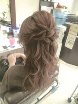 ヘアセットサロンエッジ(Edge)&nbsp;ツイストクロスハーフアップ