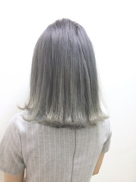 ハビット (habitt) 【habitt】グレーグラデーション切りっぱなしロブ