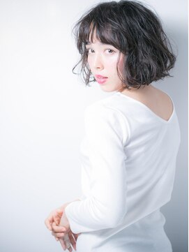 モッズヘア 上尾西口店(mod's hair) *mod's上尾*く無造作カールの黒髪フェミニンボブｘ