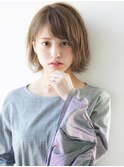 透明感のある外国人風カラーの柔らかボブ【Agu rent】