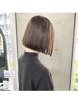 リコバイアフロート(riko by afloat)&nbsp;お洒落に切りっぱなしぱっつんボブショコラベージュ【riko立野】