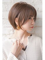 カライング(ing)&nbsp;大人可愛い20代30代40代黒髪前下がりショートボブ丸みショート