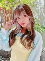 ロンド ストラーダ 心斎橋(Lond strada)&nbsp;韓国前髪顔周りロング×インナーグレージュ[心斎橋/髪質改善]