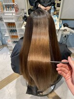 ロンド ストラーダ 心斎橋(Lond strada)&nbsp;ココアベージュロングヘアボブウルフ