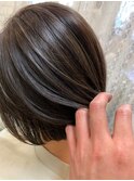 艶髪　ショートボブ　透明感カラー＠田代3/25