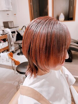 フェリーシェス(Felichesse) マッシュウルフミディレッドインナーフルピンク20代30代40代50代