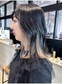 ブルーシルバーカーキベージュニュアンスカラー_ba487352
