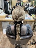 ガーリーな編みおろしアレンジ