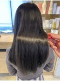 前髪 アンブレラカラー こなれミディ イメチェン ウェーブパーマ