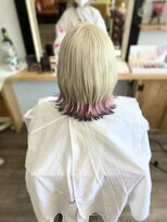 トルチェ(toRtue)&nbsp;エンドカラー　裾カラー　ホワイトカラー　ブラック×ピンク