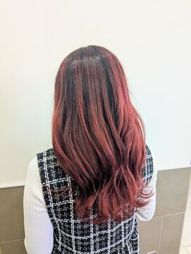 プログレス たつのこまち龍ケ崎モール店(PROGRESS) レッド×バレイヤージュ